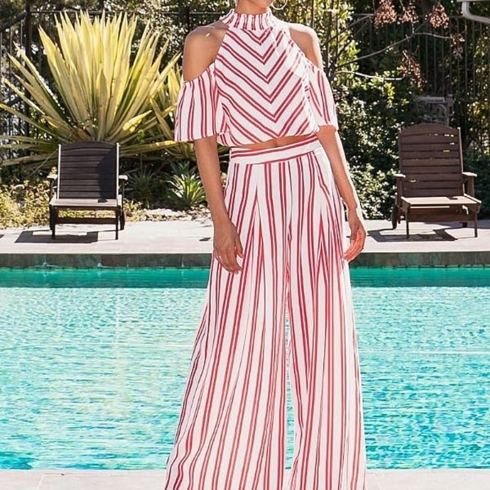 Candied Stripe Wide Leg Pant